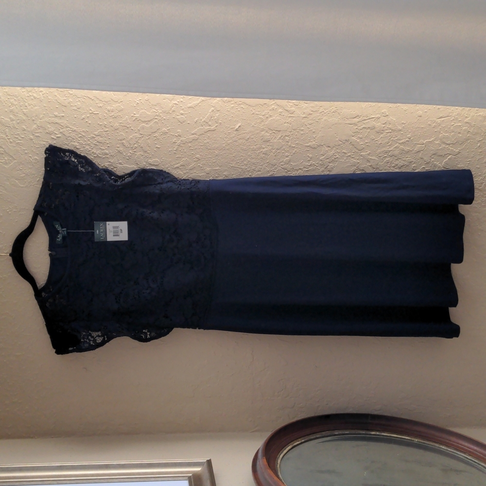 NWT Ralph Lauren lace cap sleeve dress